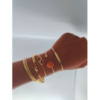 Lot de 5 bracelets dorées
